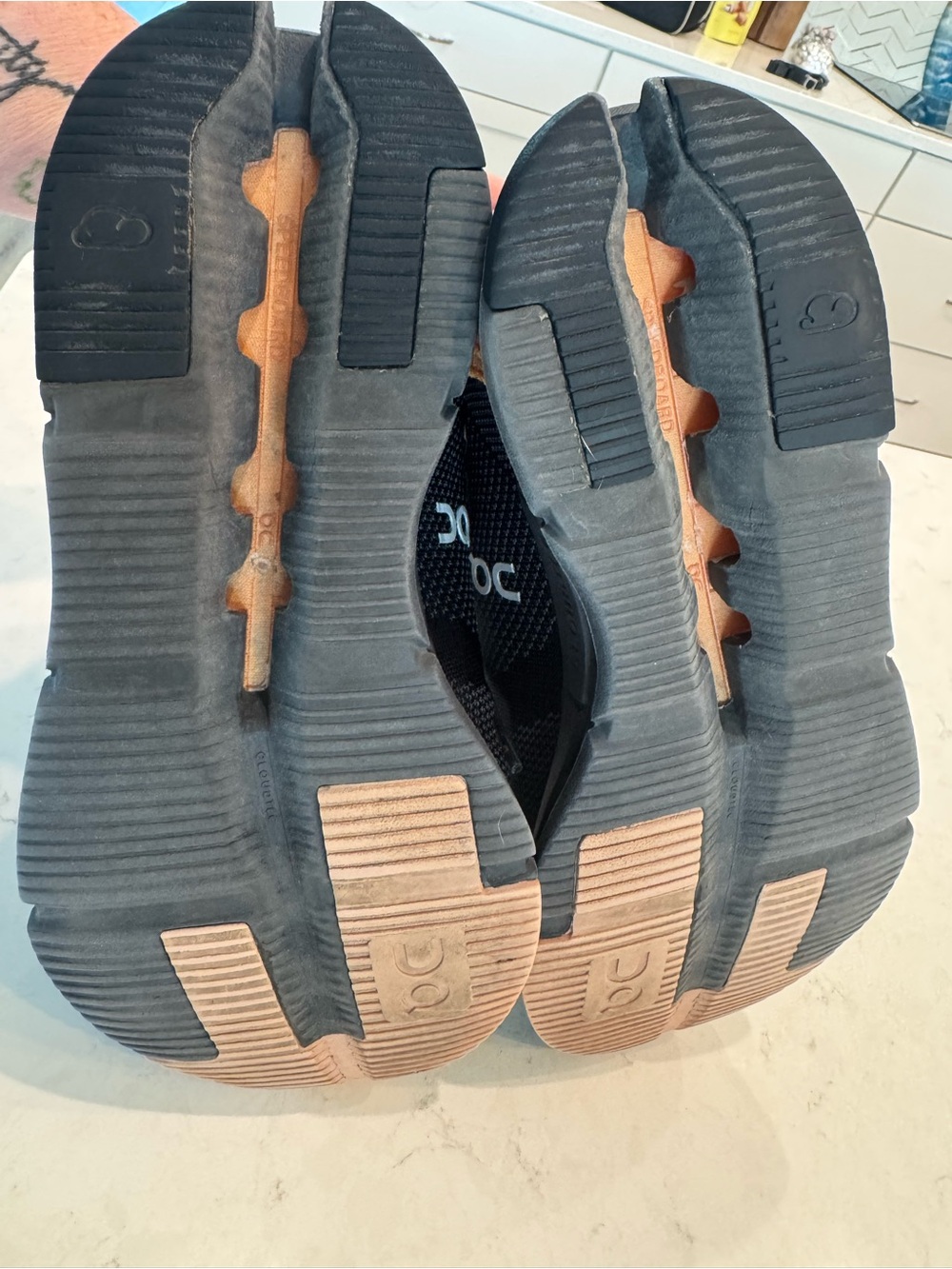 On Running Women's Black & Orange Athletic Sneakers - Picture 5 of 6